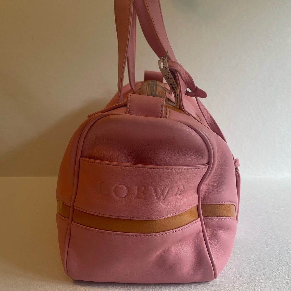 Loewe Pink and Tan Mini Boston Bag - Picture 3 of 6